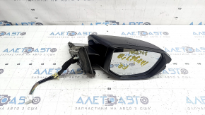 Ansamblu oglindă laterală dreapta Honda Insight 19-20 12 pini, cameră, încălzită, semnalizator, albastră cu crom, uzată, ornament cromat crăpat, carcasă crăpată