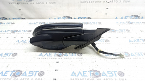 Ansamblu oglindă laterală dreapta Honda Insight 19-20 12 pini, cameră, încălzită, semnalizator, albastră cu crom, uzată, ornament cromat crăpat, carcasă crăpată