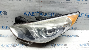 Фара передняя левая Hyundai Sonata 11-14 hybrid галоген, царапины, выгоревшая