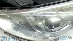 Far stânga față Hyundai Sonata 11-15 hibrid halogen, zgârieturi, decolorat