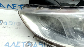 Far stânga față Hyundai Sonata 11-15 hibrid halogen, zgârieturi, decolorat