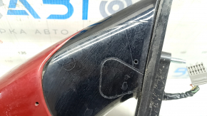 Зеркало боковое правое в сборе Hyundai Sonata 11-14 7 пинов, поворотник, подогрев, красный RER, царапины, слазит лак
