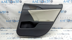 Ornamente ușă, placă spate dreapta, Honda Insight 19-22, negru, inserție din piele gri, cotieră din piele, curățabil chimic, zgârieturi