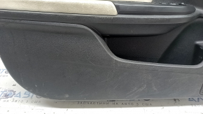 Ornamente ușă, stânga față, Honda Insight 19-22, negre, inserție din piele gri, cotieră din piele, cu ornamente și comandă ridicare geam, curățabil chimic, lovituri pe piele