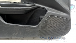 Ornamente ușă, stânga față, Honda Insight 19-22, negre, inserție din piele gri, cotieră din piele, cu ornamente și comandă ridicare geam, curățabil chimic, lovituri pe piele