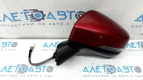 Зеркало боковое левое Subaru Forester 19-21 SK 13 пинов, BSM, подогрев, поворотник, красное, потерто