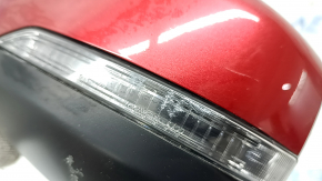 Зеркало боковое левое Subaru Forester 19-21 SK 13 пинов, BSM, подогрев, поворотник, красное, потерто