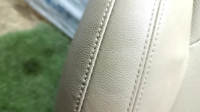 Scaun pasager Hyundai Sonata 11-15 cu airbag, mecanic, piele bej cu perforație, încălzit, piele crăpată, piele perforată, zgârieturi