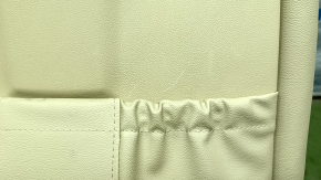 Scaun pasager Hyundai Sonata 11-15 cu airbag, mecanic, piele bej cu perforație, încălzit, piele crăpată, piele perforată, zgârieturi