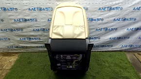 Scaun pasager Hyundai Sonata 11-15 cu airbag, mecanic, piele bej cu perforație, încălzit, piele crăpată, piele perforată, zgârieturi