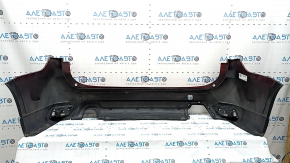 Бампер задний голый Subaru Forester 19-24 SK красный, прижат, трещины, царапины, надломаны крепления