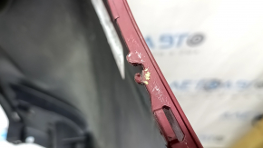 Бампер задний голый Subaru Forester 19-24 SK красный, прижат, трещины, царапины, надломаны крепления