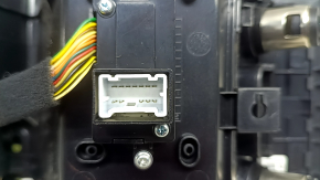 Ornament consolă centrală cu suport pentru pahare Hyundai Sonata 11-15 negru, cu brichete, fără USB, zgârieturi