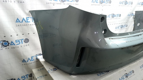 Bara spate netratată Toyota Prius V 15-17 sub margine, verde, zgârieturi, ciobiri, elemente de fixare crăpate, crăpături, ruptură