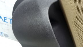 Ornamente ușă spate dreapta Hyundai Sonata 11-15 piele bej, zgârieturi