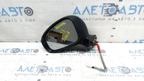Зеркало боковое левое в сборе Toyota Prius V 12-14 5 пинов, зеленое