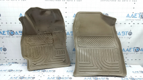 Set covorașe auto, cauciuc, Toyota Prius V 12-17, bej, HUSKYLINERS, uzate