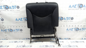 Spătar banchetă spate, al doilea rând, stânga, complet, Toyota Prius V 15-17, piele neagră, cu cadru superior și garnitură spate, plastic uzat