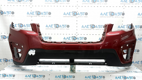 Бампер передний голый Subaru Forester 19-21 SK красный, трещина, царапины