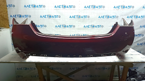 Bara spate nefinisată Hyundai Sonata 11-15 hybrid, RER roșie, perforată, îndoită, zgârieturi, ruptă