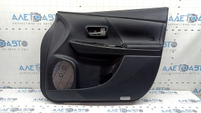 Ornament ușă, placă dreapta față, Toyota Prius V 12-17, negru, inserție piele neagră, pentru boxe JBL, cu mâner, zgârieturi, crestături