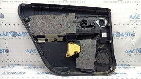 Ornamente ușă spate dreapta Toyota Prius V 12-17 negre, inserție piele neagră, sub JBL, cu mâner, zgârieturi, crestături