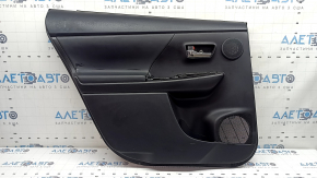 Ornamente ușă spate stânga Toyota Prius V 12-17 negru, inserție piele neagră, sub JBL, cu mâner, zgârieturi