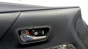 Ornament ușă, stânga față, Toyota Prius V 12-17, negru, inserție din piele neagră, pentru difuzoare JBL, cu mâner, zgârieturi, lovituri