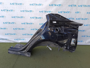 Aripa laterală stânga spate a modelului Toyota Prius 50 16-18 de sub BSM este tăiată, neagră, izbește