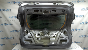 Дверь багажника голая со стеклом Nissan Murano z52 20-24 тонировка, графит KAD, с спойлером, накладками спойлера, стоп-сигналом, трапецией и поводком заднего дворника, царапины на стекле