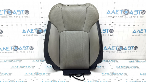 Tapițerie spătar scaun pasager Subaru Forester 19-21 SK, piele neagră și gri, perforată, curățabilă chimic, zgâriată