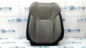 Tapițerie spătar scaun șofer Subaru Forester 19-21 SK, piele neagră și gri, perforată, curățabilă chimic, îndoită, uzată