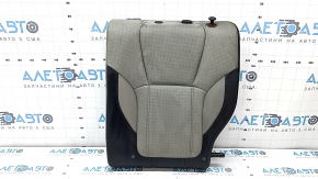 Spatele scaunelor din spate, al doilea rând, stânga, Subaru Forester 19-24 SK, piele neagră și gri, perforată, curățabilă chimic, șifonată