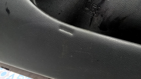 Ornament ușă, stânga față, Nissan Murano z52 20-21, negru cu inserție din piele neagră, cotieră din piele neagră, ornament gri lucios, zgârieturi, lovituri, rupturi, necesită curățare chimică