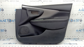 Ornament ușă, placă dreapta față, Nissan Murano z52 20-21, negru cu inserție din piele neagră, cotieră din piele neagră, ornament gri lucios, zgârieturi, se poate curăța chimic