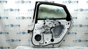 Ansamblu ușă spate dreapta Ford Fusion mk5 17-20 alb YZ, două cromuri, mâner cromat, denivelări, zgârieturi pe garnituri