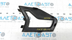 Решетка переднего бампера левая Ford Fusion mk5 19-20 под LED ПТФ, глянец, песок