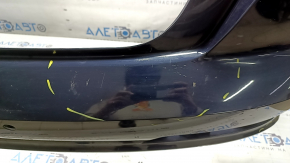 Bara spate neaderentă Audi A6 C8 19-25 pentru senzori de parcare fără asistență la parcare, cu antenă, fără mufă cârlig de remorcare, albastră, zgârieturi, ciobiri, presate, rupturi