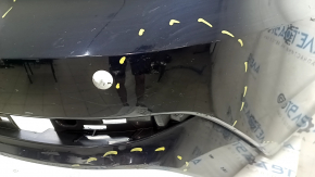 Bara spate neaderentă Audi A6 C8 19-25 pentru senzori de parcare fără asistență la parcare, cu antenă, fără mufă cârlig de remorcare, albastră, zgârieturi, ciobiri, presate, rupturi