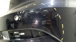 Bara spate neaderentă Audi A6 C8 19-25 pentru senzori de parcare fără asistență la parcare, cu antenă, fără mufă cârlig de remorcare, albastră, zgârieturi, ciobiri, presate, rupturi
