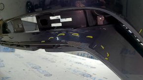 Bara spate neaderentă Audi A6 C8 19-25 pentru senzori de parcare fără asistență la parcare, cu antenă, fără mufă cârlig de remorcare, albastră, zgârieturi, ciobiri, presate, rupturi