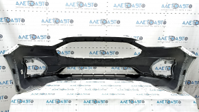 Bara față neagră Ford Fusion mk5 19-20 fără senzori de parcare și cârlig de remorcare, albă, zgârieturi, lovituri, găuri nestandard