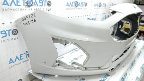 Bara față neagră Ford Fusion mk5 19-20 fără senzori de parcare și cârlig de remorcare, albă, zgârieturi, lovituri, găuri nestandard