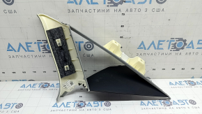 Ornament stâlp spate în fața geamului stânga, Audi A6 C8 19-23, gri cu negru, pentru curățare chimică