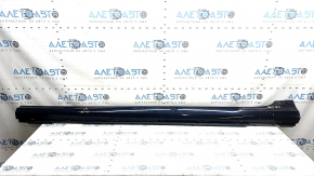 Prag stânga Audi A6 C8 19-25 S-Line, albastru LX5B, zgârieturi, crestături