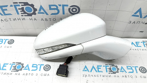 Ansamblu oglindă retrovizoare dreapta Ford Fusion mk5 19-19 12 pini, semnalizare, încălzită, iluminare spate, BSM, alb, zgâriat