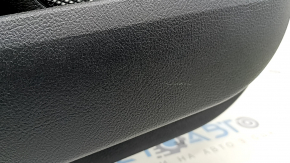 Ornamente ușă spate stânga Ford Fusion mk5 17-20 negru cu inserție gri, piele, cotiera din piele, bandaj gri, titan, cu mâner, zgârieturi
