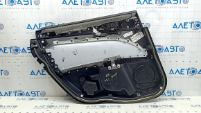 Ornament ușă, placă spate dreapta, Ford Fusion mk5 17-20, negru cu inserție gri, piele, cotieră din piele, bordură gri, titan, cu mâner, zgârieturi
