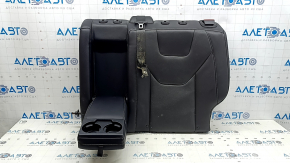 Spătar banchetă spate stânga Ford Fusion mk5 17-20, piele neagră, perforată, Titan, cu centură și cotieră, pentru curățare
