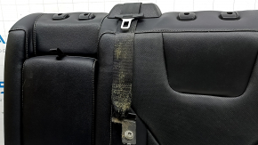 Spătar banchetă spate stânga Ford Fusion mk5 17-20, piele neagră, perforată, Titan, cu centură și cotieră, pentru curățare